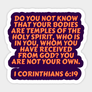 Bible Verse 1 Corinthians 6:19 Sticker